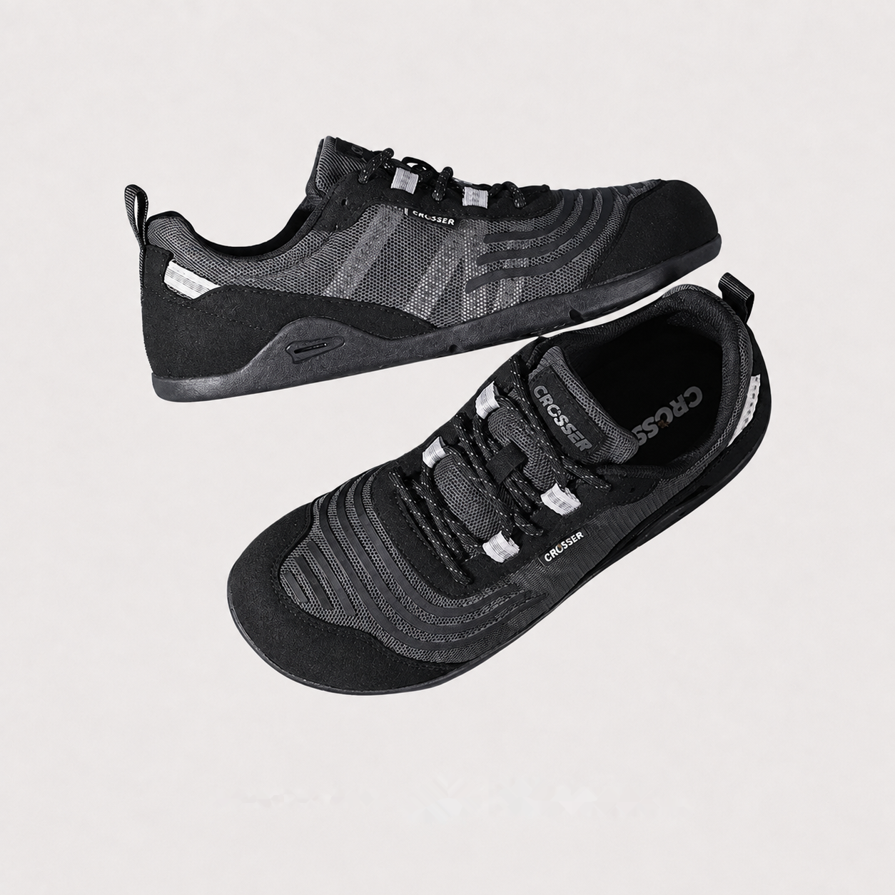 Wide-Toe Barefoot Walking Shoes — Black