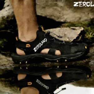 Closed-Toe Outdoor Sandals — Black