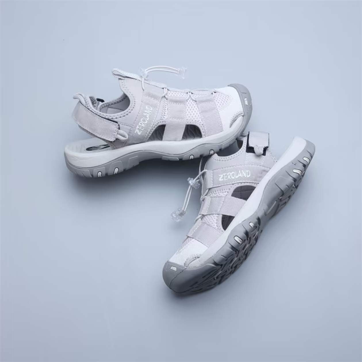 Closed-Toe Outdoor Sandals — Grey