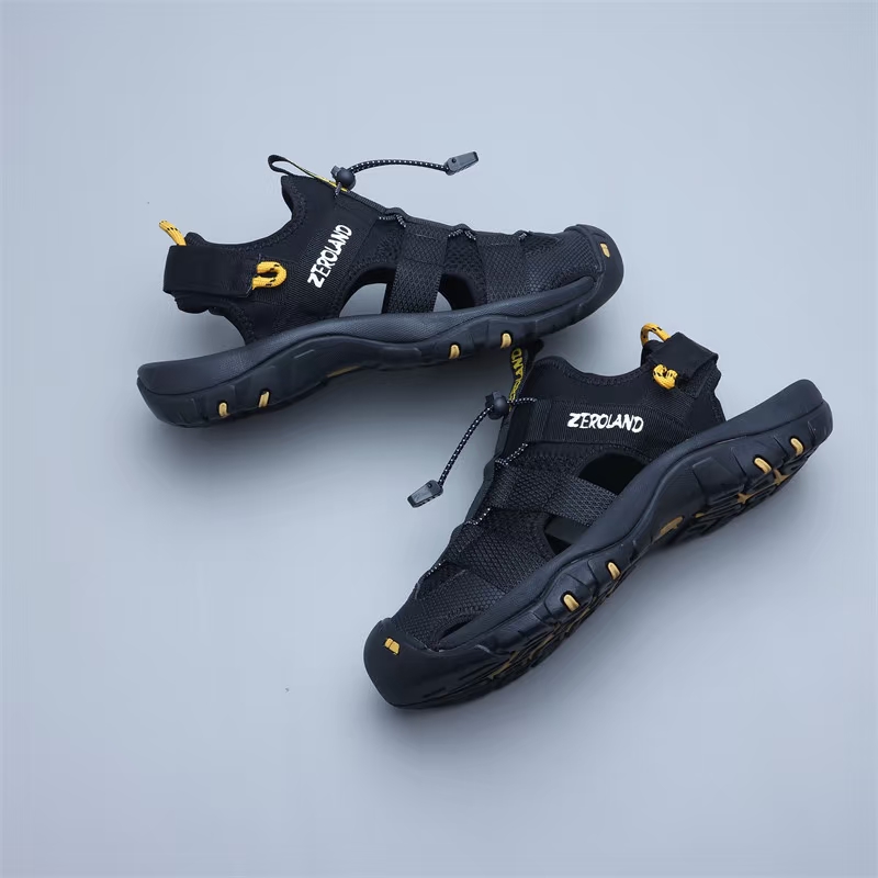 Closed-Toe Outdoor Sandals — Black