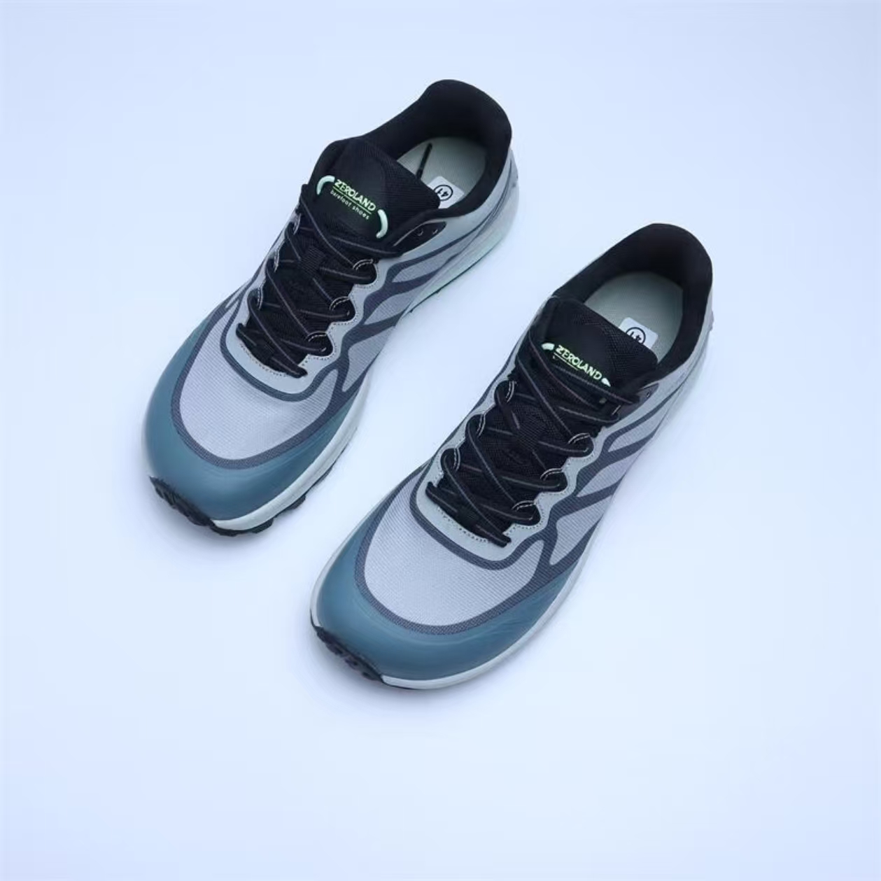 Wide-Toe Trail Running Shoes — Light Blue