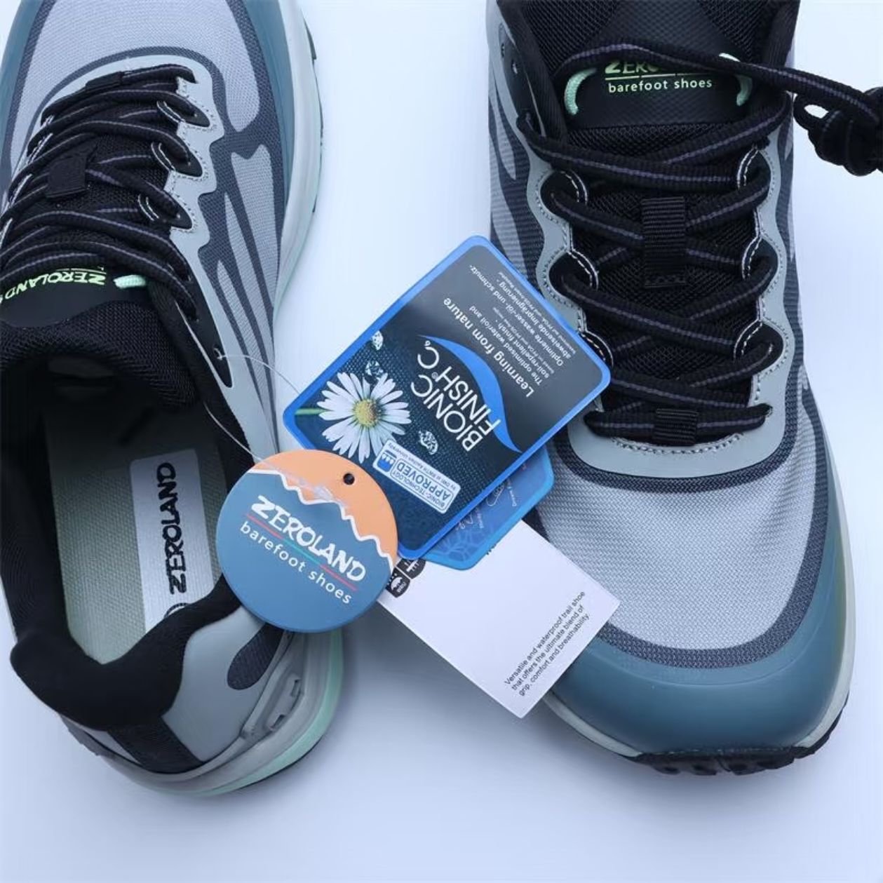 Wide-Toe Trail Running Shoes — Light Blue