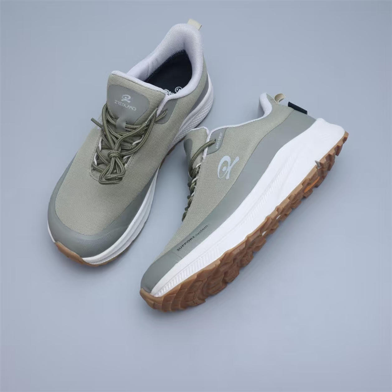 Wide-Toe Trail Running Shoes — Khaki