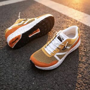 Cushioned Mesh Running Shoes — Orange