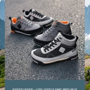 Mid-Cut Hiking Boots — Grey