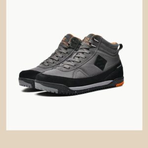 Mid-Cut Hiking Boots — Grey