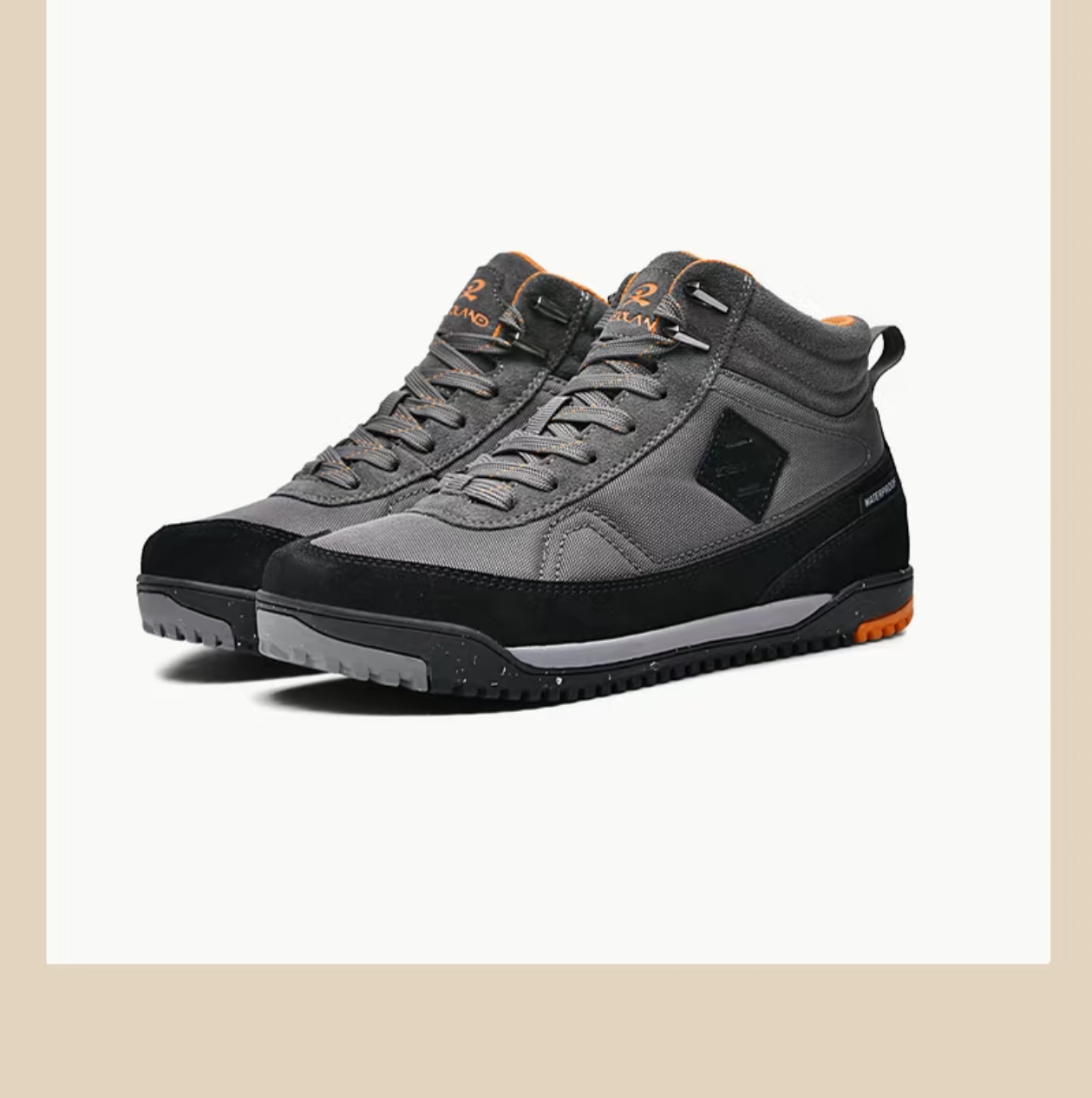Mid-Cut Hiking Boots — Grey