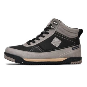 Mid-Cut Hiking Boots — Grey