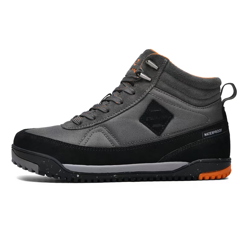 Mid-Cut Hiking Boots — Grey